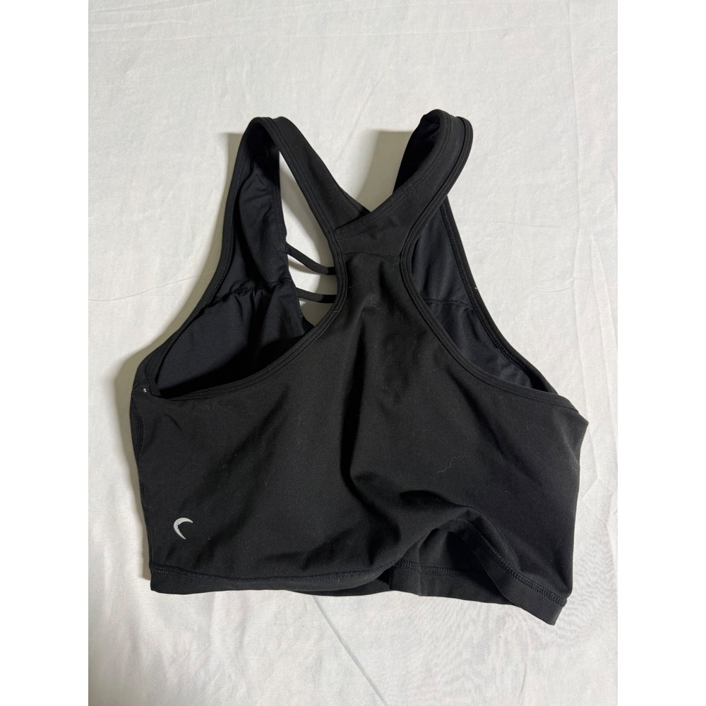 Zyia Active Womens Black Strappy V-Neck Racerback Sports Bra Size Large - Picture 3 of 8